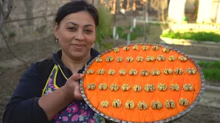 Traditional Azerbaijani Gandja Baklava - Cooking Baklava in Charcoal - Village Cooking Channel