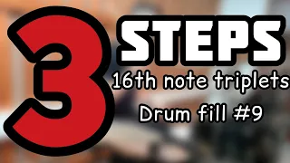 16th note triplets drum fill #9 in three steps | Drum Lesson - Ariel Kasif