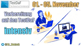 Intensive Vorbereitung auf den TestDaF am 09. November