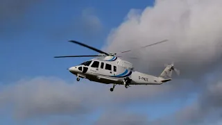 Penzance Helicopters new S76C++ helicopter departing Penzance Heliport