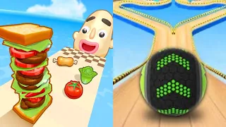 Sandwich Runner vs Going Balls - All Level Gameplay Android,iOS - NEW MOD APK UPDATE GAMEPLAY 2024