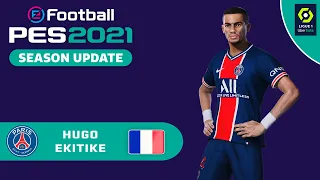 H. EKITIKE face+stats (PSG) How to create in PES 2021