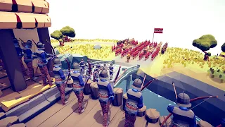 150x Greek soldiers siege castle - Totally Accurate Battle Simulator TABS