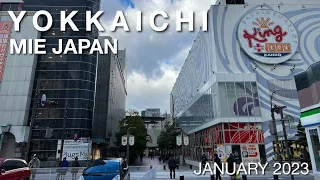 [4K]Walking around Yokkaichi city in Mie Japan, January 2023