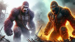 King Kong Meets Skar King & Shimo Fight Scene (2024) Kong vs Scar King