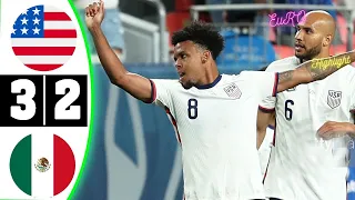 USA vs Mexico 3-2 Extended Highlights & All Goals 2021