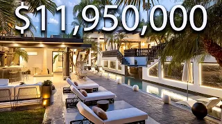 Inside A $11,950,000 Modern Tropical OASIS Mansion By The Ocean