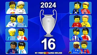 Champions League 2024 - Round of 16 | All 16 Qualified Teams and Matches in Lego Football