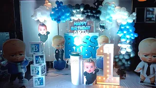 Boss Baby Birthday Theme Decoration, Boss Baby Theme Party Ideas #bossbabytheme