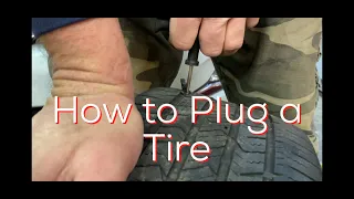 How to plug a tire - Flat Repair