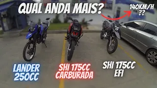 SHI 175 VS LANDER VS SHI EFI: QUAL ANDA MAIS?