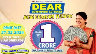 LOTTERY LIVE DEAR 1 PM 27.02.2024 NAGALAND STATE LOTTERY LIVE DEAR LOTTERY LIVE LOTTERY SAMBAD LIVE