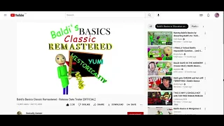 Reacting to the official Baldi's Basics Classic Remastered Trailer!  | Video Reaction