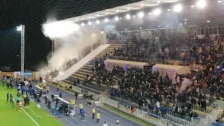 28.09.2022 FC Carl Zeiss Jena vs. Energie Cottbus Ausschreitungen Spielunterbrechung Pyro Randale