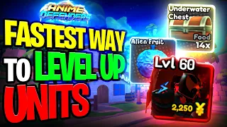 FASTEST WAY TO LVL UNITS IN UPDATE 1 | Anime Defenders