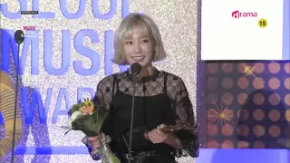 1080p HD 160114 The 25th Seoul Music Awards   TaeYeon Full Cut   Bonsang & I +Offstage