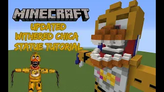 Minecraft Tutorial RE-DO: Updated Withered Chica Statue (Five Nights at Freddy's 2)