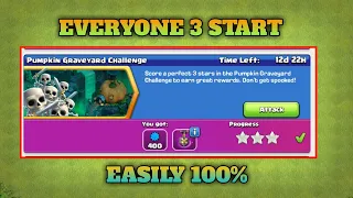 How To 3 Stars Pumpkin Graveyard Challenge !! Easily 3 star ( clash of clans )