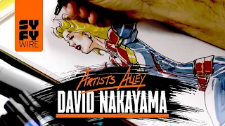 Watch Captain Marvel Drawn By David Nakayama (Artists Alley) | SYFY WIRE