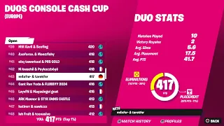 How We Qualed fo Duo Cash Cup Finals On Console(4k 120fps)🏆