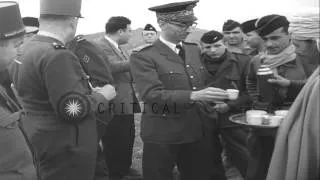 French arm tribesmen in Algeria. French troops and officers arrive by helicopters...HD Stock Footage