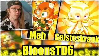 ICH REAGIERE AUF MEINE ERSTE HELDEN TIERLIST! - Bloons TD6 [Deutsch/German]