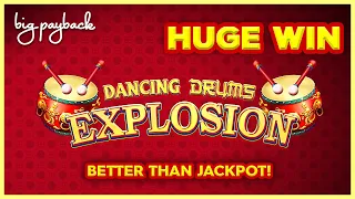 BETTER THAN JACKPOT! Dancing Drums Explosion Slot - HUGE WIN SESSION!