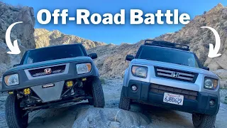 Epic Off-Road Battle With Two Honda Elements