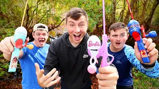 Barbie Rod Fishing Tournament in A Swamp!