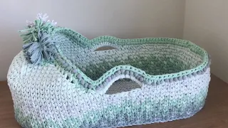 Moses basket Part 1: The base | How to make an oval in crochet