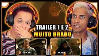 [ Esta muito brabo ] Adão Negro | Trailer Oficial 1 e 2 - Dublado  [React do Casal]🔥