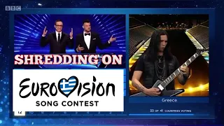 Gus G shredding on Eurovision 2019