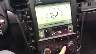 How to activate the air condition on the display of Tesla radio for Chevrolet Captiva 2008 - 2014