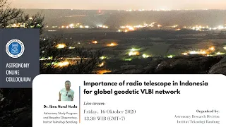 Colloquium (16/09/20): "Importance of radio telescope in Indonesia for global geodetic VLBI network"