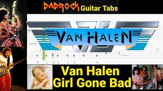 Girl Gone Bad - Van Halen - Guitar + Bass TABS Lesson (Rewind)