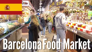 Barcelona, Spain 🇪🇸 - La Boqueria Food Market - 4K Walking Tour in 2022