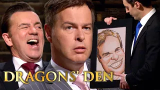 Dragons Can’t Help But Laugh At Peter’s Personalised Portrait | Dragons’ Den