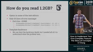 How to Implement Your First Compiler Feature:The Story of Concepts in Clang - Saar Raz - CppCon 2019