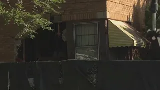 Chicago fire truck crashes into home