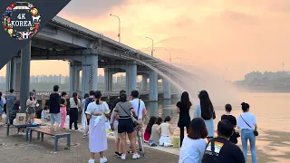 4K KOREA | Seoul Evening Walk | Banpo Hangang Park | Jul.2022