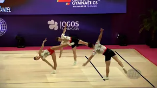 Romania 2 (ROU) - 2022 Aerobic Worlds, Guimaraes (POR) - Trio Qualifications