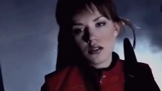 Adrienne Frantz with Brad Renfro in Resident Evil 2 Commercial
