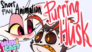 Hazbin hotel short fan animation - Purring Husk-HustkerDust/AngelHusk(HUNI CAST)