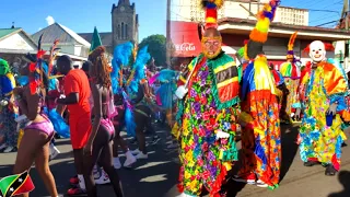 St kitts carnival 2023, crazy clungs and masquerade segment, monkey Hill bull, sugar mas 51 parade