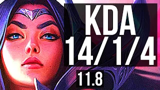 IRELIA vs JAX (TOP) | 14/1/4, 7 solo kills, 1400+ games, Legendary, 1.7M mastery | NA Master | v11.8