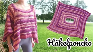 #71 Häkelanleitung 🌻Häkelponcho RVO Hannii 🌻 Kathrinchen Kirschblüte 🌻 Tutorial Crochet Pattern