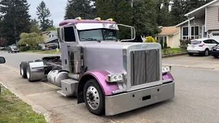 Первый тест драйв test drive выезд на Peterbilt 379 Cummins ISX565 18 Speed ￼￼Часть 11