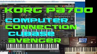 Korg pa700: Connection to computer, Cubase, Avenger