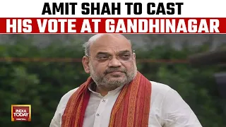 Amit Shah Cast His Vote At Gandhinagar | India Today Exclusive Visuals From Polling Station