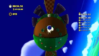 Sonic Lost World (Wii U): Windy Hill - Zone 1 - Time Attack (1:02.01)